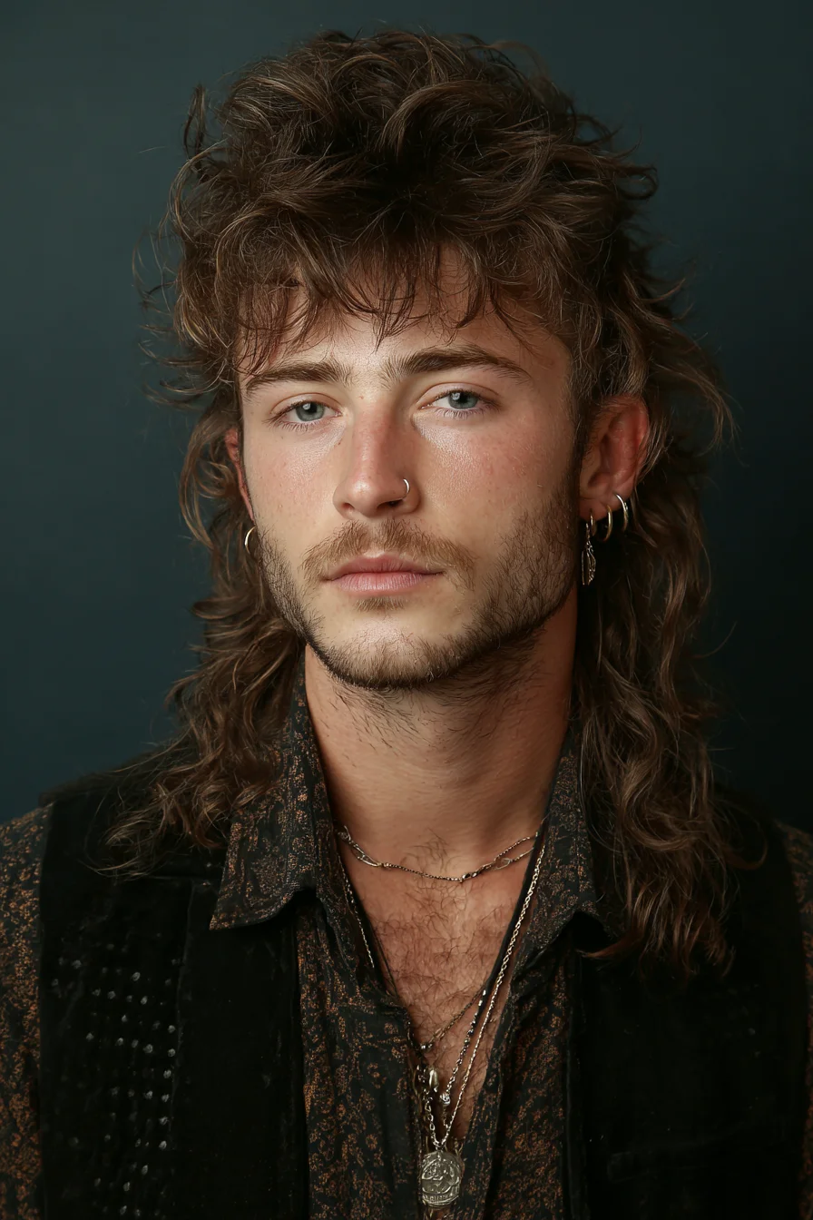 Textured Modern Mullet with Shaggy Fringe — Mens Layered Hairstyle