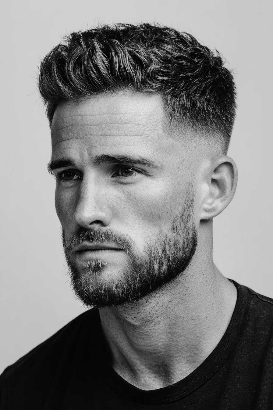 Textured Quiff with High Fade — Modern Mens Short Hairstyle