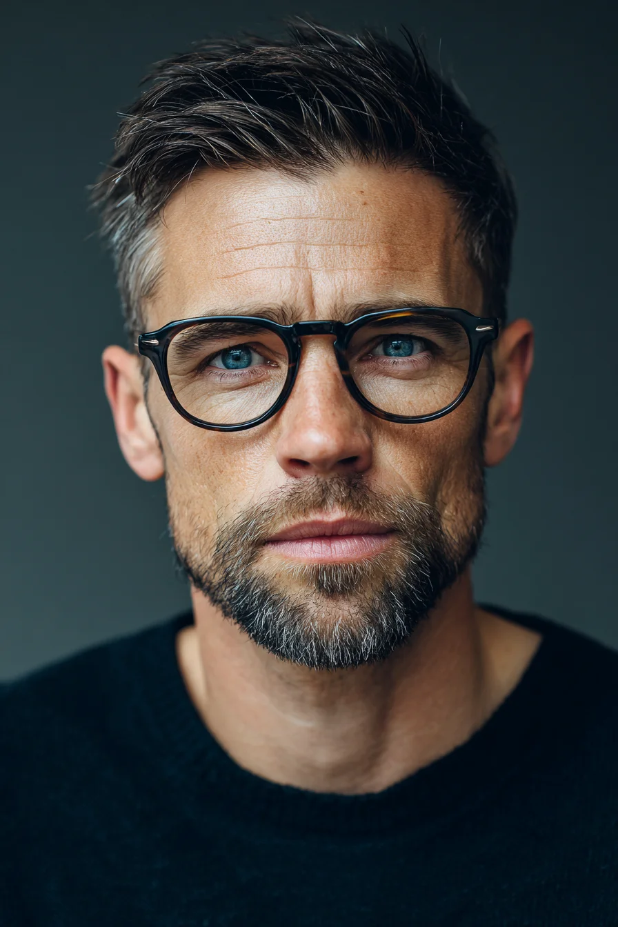 Textured Short Quiff with Tapered Sides for Men