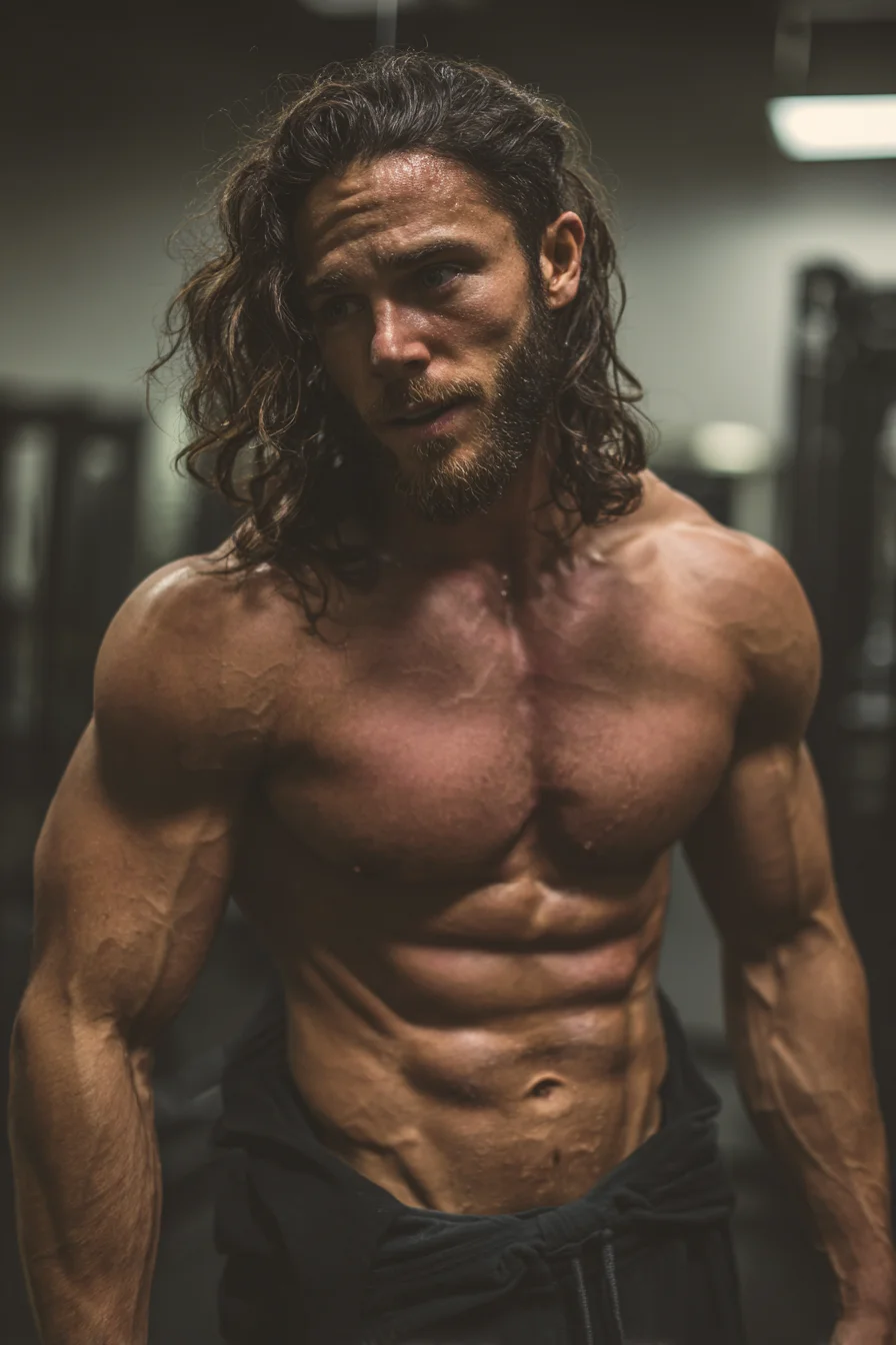 Textured Shoulder-Length Waves for Men — Tousled Long Hair Style