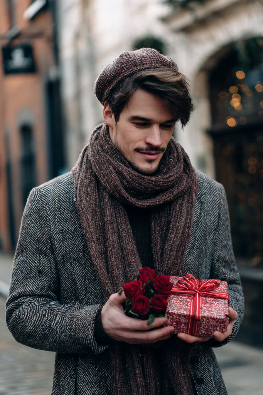 Textured Side‑Swept Medium‑Length Hairstyle for Men