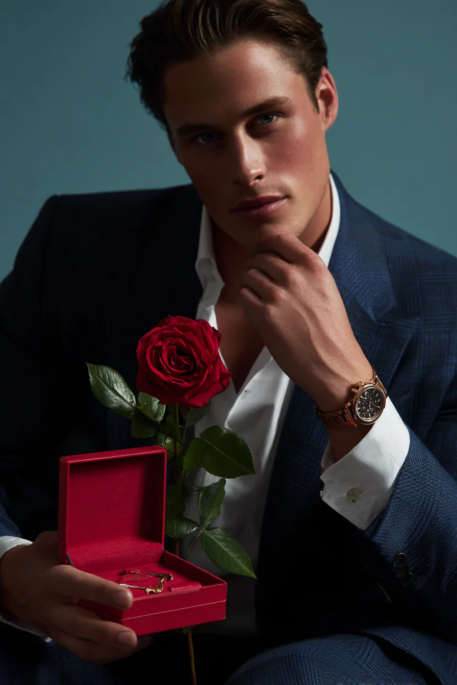 Textured Slicked-Back Mens Hairstyle with Volume