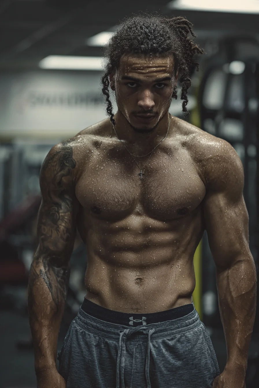 Textured Tied-Back Twists/Dreads with Tapered Sides — Mens Natural Hair Style