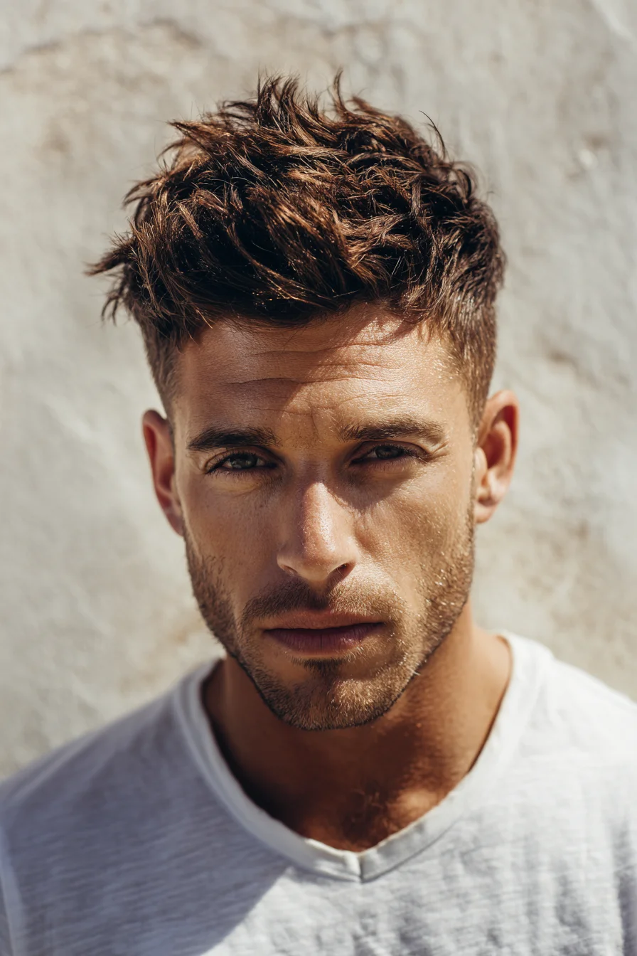 Textured Tousled Crop with Short Sides — Modern Mens Hairstyle