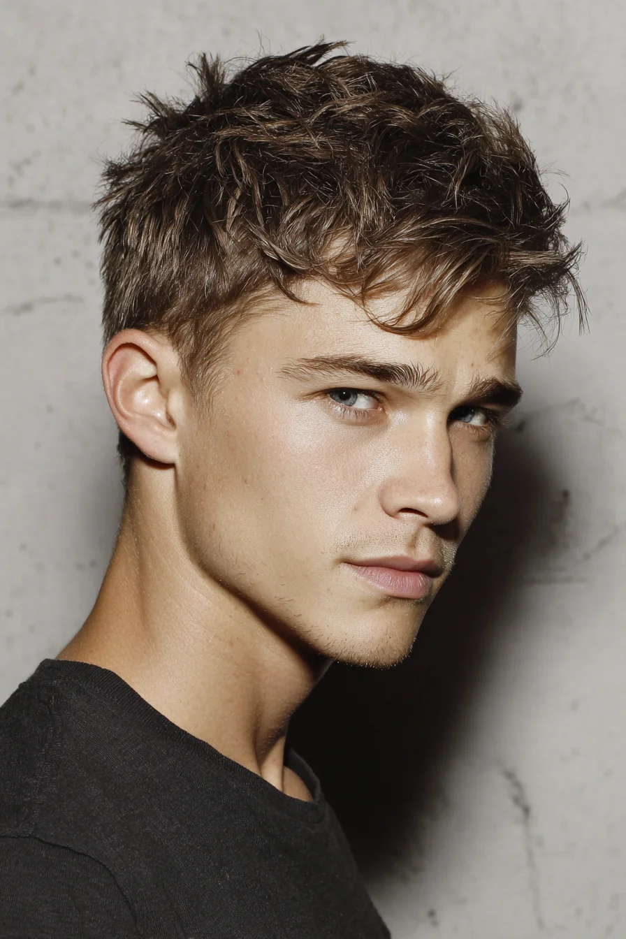 Textured Tousled Crop with Short Sides — Modern Mens Hairstyle