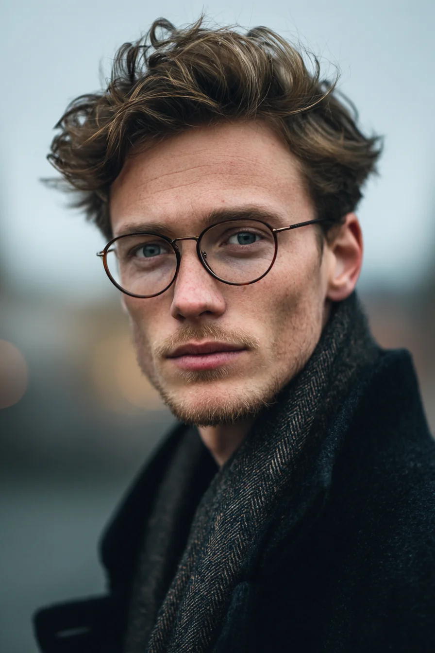 Textured Tousled Quiff with Natural Volume for Men