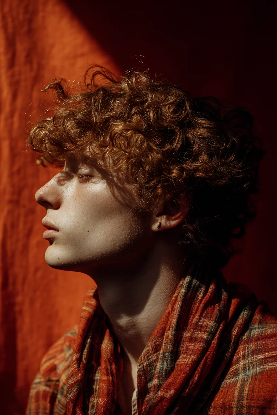 Tousled Curly Fringe for Men — Textured Natural Curls