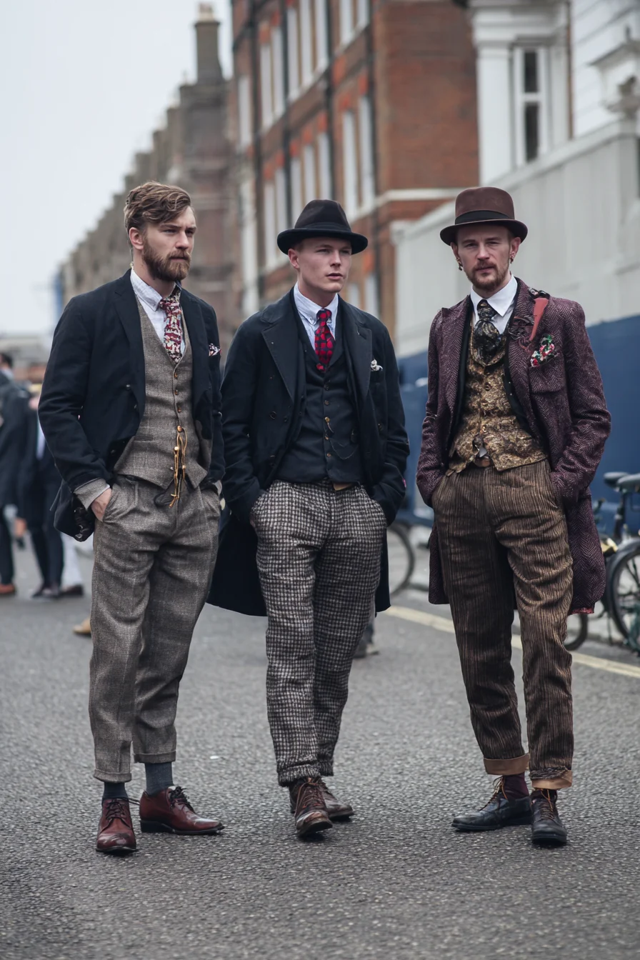 Vintage-Inspired Tailoring: Tweed Waistcoats, Patterned Trousers & Layering