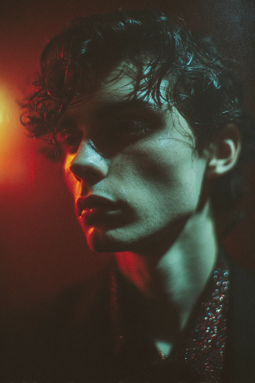 Wet-Look Curly Fringe for Men — Textured Short Sides & Tousled Top